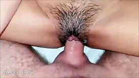 POV closeup creampie in my horny hairy pussy! 🔥