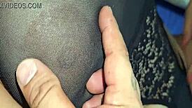 I'm playing with my dildo and my friend's big penis