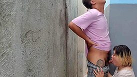 Wow! Banging my step sister-in-law outdoors with dirty talk and creampie!