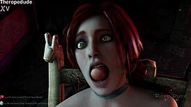 yo, check Triss tying herself up for solo play!