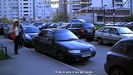 young asian sucks dick in public outdoor pickup scene