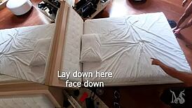 relaxing massage turns into intense bareback anal session