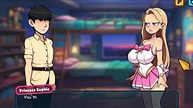 Princess Sophia Strips Naked in Hentai Game