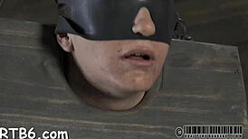 Sadomasochism video with rough bondage and blowjob