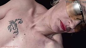 She bends over in leather boots for a deep anal creampie. That mature French babe loves it in her asshole