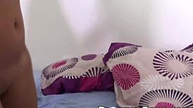 Bubble butt hottie slams toy in pussy