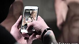 Glamcore babe gets spitroasted and covered in jizz