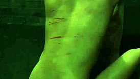 amazing lesbian slaves service their nude mistress with whipping