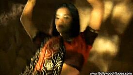 Exotic Arabian milf dancer strips nude