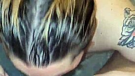 just a casual day with a blonde giving a deepthroat blowjob at walter's place