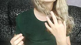 Close-up of oiled feet in homemade video