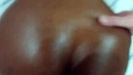 The skinny black slut begged for interracial fucking her pussy without a condom