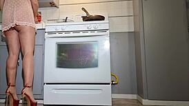 Ordered Prostitute Cooks Breakfast, Plays With Holes, And Sucks Monster Cock Boldly