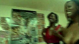 Black Women Sucking and Fucking White Man in Hardcore Threesome