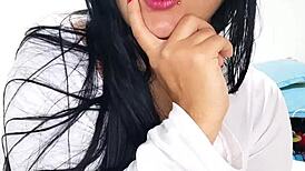 My Tight Hairy Pussy Puts Out Lots Of Milk In First Lesbian Fingering