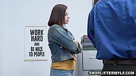 Sexy Milf Thief Sovereign Syre Seduces Mall Officer for Escape