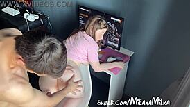 Whoa, check this homemade cowgirl riding after Overwatch gaming! 😍