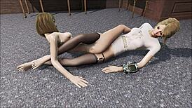 Katsu and Emogene explore lesbian hentai in Fallout 4