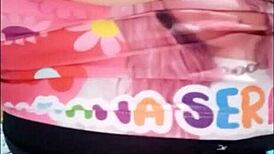 pounding the milf's big tits until she moans and cums