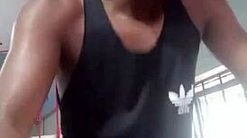 Two guys from gym fuck stranger hard at home! 💦