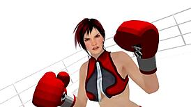 pov boxing match with femdom blowjob domination