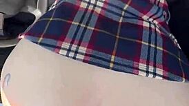 Latina In Miniskirt Bent Over For Creampie In Public Taxi!