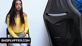 hey, check this out... brunette thief kiarra kai rides hard, moaning loud in shop fantasy!