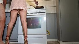 Ordered Prostitute Cooks Breakfast, Plays With Holes, And Sucks Monster Cock Boldly