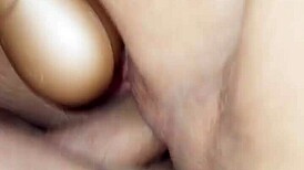 Wife masturbates before getting pounded hard and filled up.