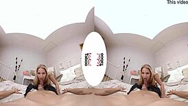 big ass blonde gives pov blowjob on special day!