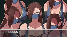 entering ninja women's mansion with big asses and tits in hentai