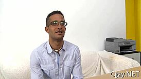 Lubricous blowjob for homosexual chap