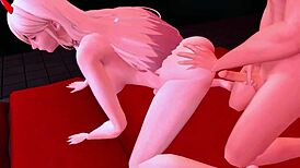 Perverted Power Dominates Her Slave In Ass-Eating Style Sims Anime Hentai Chainsaw Man Parody