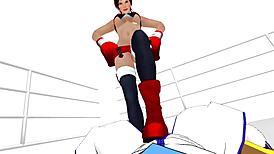 pov boxing match with femdom blowjob domination