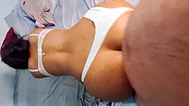 Sexy Colombian Bent Over For Anal With Monster Cock