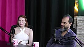 Reh Queen In Sheer Red Lingerie With Swingers, So Glamorous