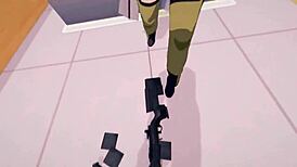 Sword Art Online brings virtual foot fetish action with blowjob 😍