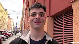 why is the czech hunter spanking that amateur's ass outdoors?