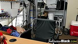 this slutty teen can't get enough of black cocks. she sucks them off at the office daily.