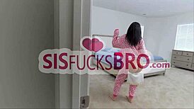 Teen stepsister Chanel Camryn's hairy pussy drilled POV