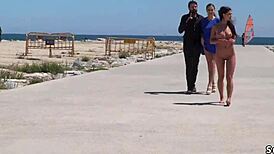 Petite spanish slave fucks outdoor