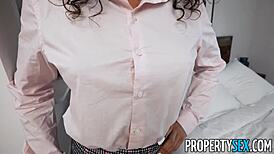 Amazing Real Estate Agent Rides Homebuyer's Big Cock In POV