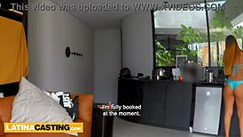 latina casting went wild with tiny 18+ bikini model smashed hard