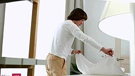 Brunette Teen 18+ Creampied After Masseur's Shaved Pussy Fingering And Doggystyle Sex