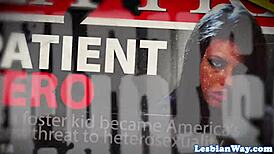 I love watching this gushing dyke in a threeway.