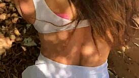 brunette model abbie maley on tennis court