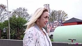 German scout turns teen Gina into a street casting star in Flensburg! Wild stuff, huh? 😜