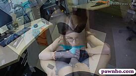 Very slim lady meets nasty pawn man