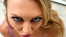 Adira Allure Sexy Euro Takes Huge Cock POV Deepthroat Facefuck with Cum Swallow