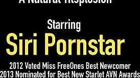 Huge natural boobs siri pornstar masturbates in stockings and lingerie